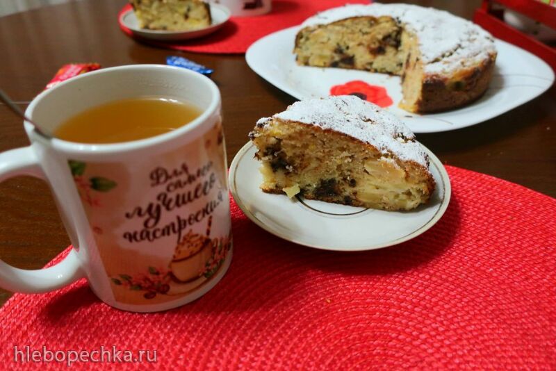 Пирог с рикоттой, яблоками и шоколадом (+видео)