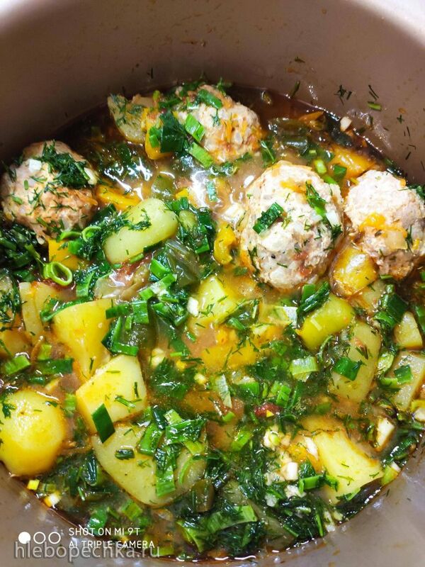 Тефтели а-ля "Фаршированный перец" в мультиварке Bork U700