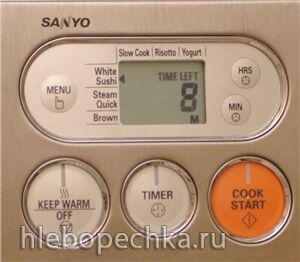 Объясните функции рисоварки Sanyo