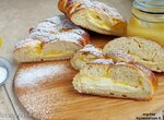 Пирог с творогом и лимонным курдом из ночного теста (+видео)