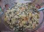Салат с морской капустой, яйцом и плавленным сыром