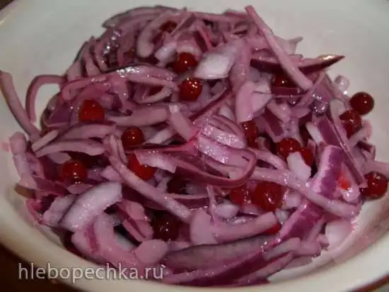 Салат из красного лука без уксуса