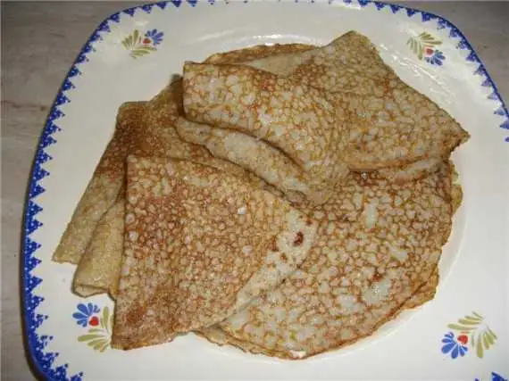 Блины ячменные на кефире