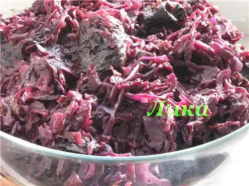 Краснокачанная капуста с черносливом (на плите/мультиварка)