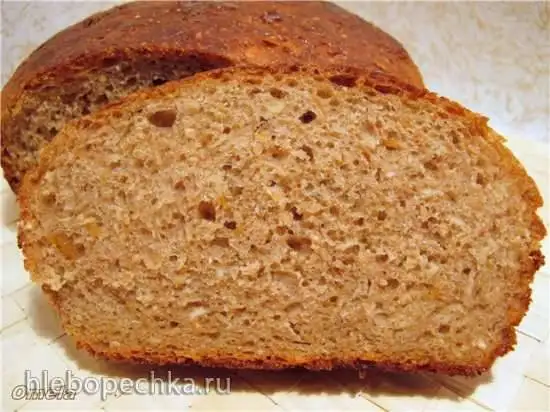 Хлеб пшеничный с яблоком и курагой на закваске