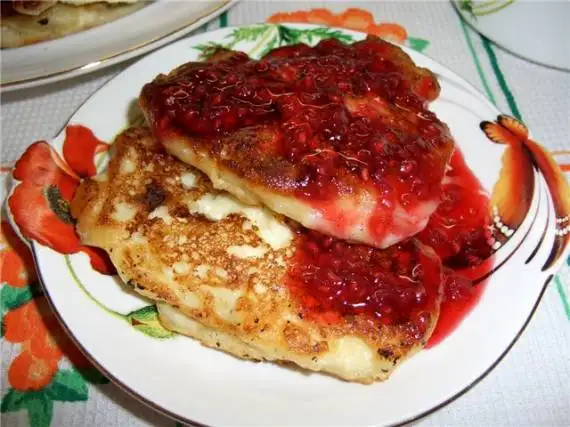 Оладьи из творога и макарон