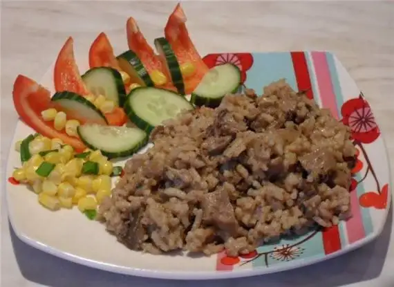 Плов с вешенками