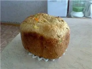 Апельсиновый хлеб с цукатами и орехами (хлебопечка)