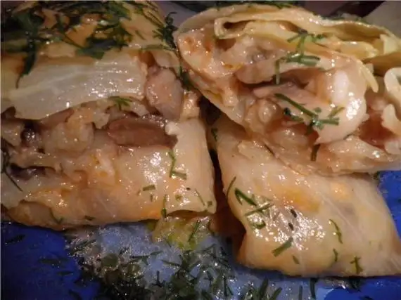 Голубчики с рисом и грибами