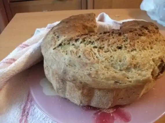 Картофельный хлеб на закваске (постный)