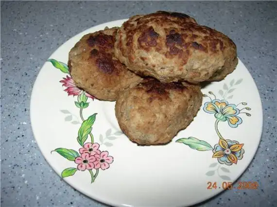 Котлеты из телятины с отрубями без яиц