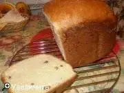 Сладкий хлеб с изюмом в хлебопечке