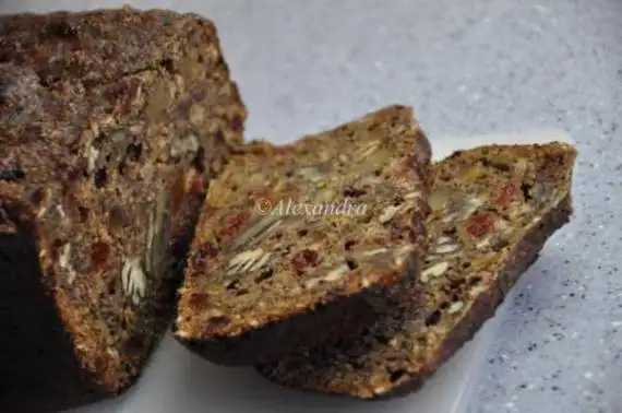 Коврижка чайная цельнозерновая, постный вариант
