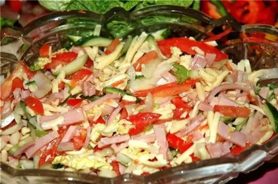 Салат Зелёный с ветчиной
