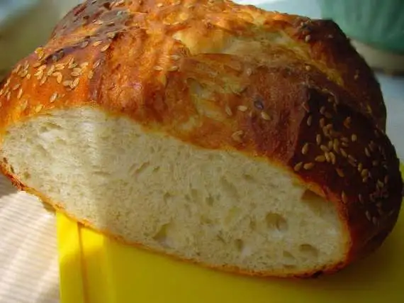 Опарный хлеб с цельнозерновой мукой