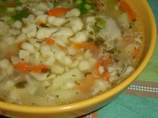 Суп картофельный с клёцками
