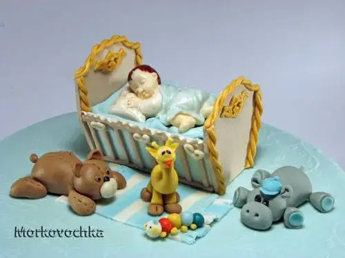 Колыбелька из мастики. Мастер-класс