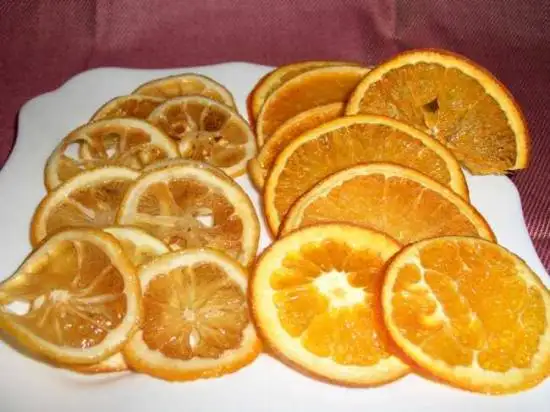 Чипсы из засахаренных лимонов и апельсинов