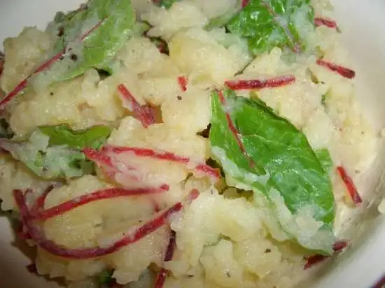 Картофель с сельдереем, мангольдом и свеклой