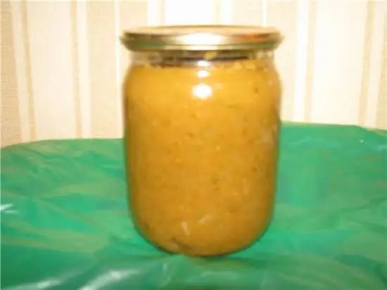 Икра из соленых огурцов и тыквы