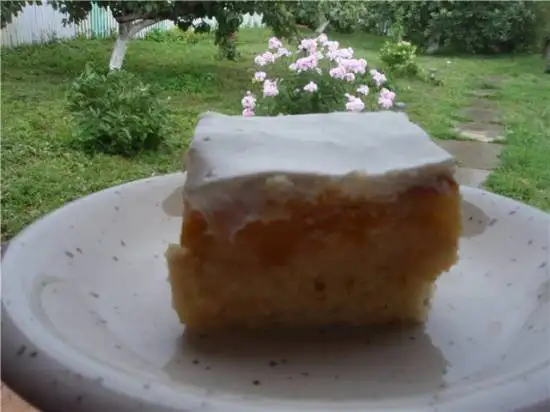 Пирог персиковый