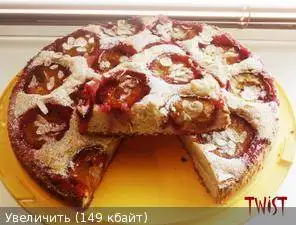 Венский миндальный пирог со сливами