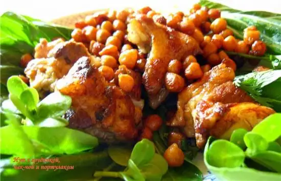 Жареный нут с грудинкой