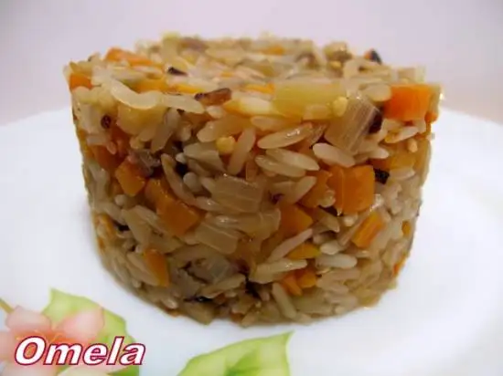 Рис, жаренный с овощами (без воды)