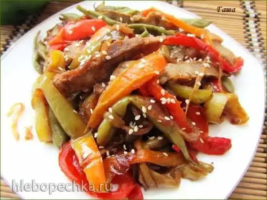 Свинина с овощами по-японски