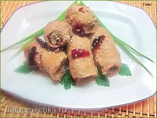 Свиные рулетики по-японски