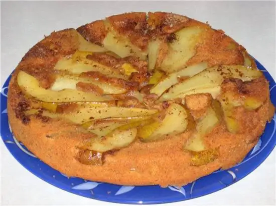 Пирог-перевертыш пряный с грушами