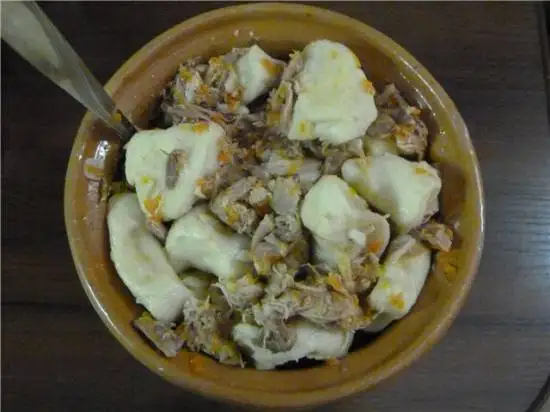 Галушки с курицей