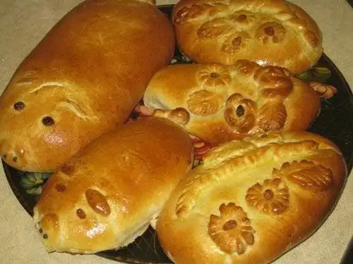 Кулебяка на сухих дрожжах