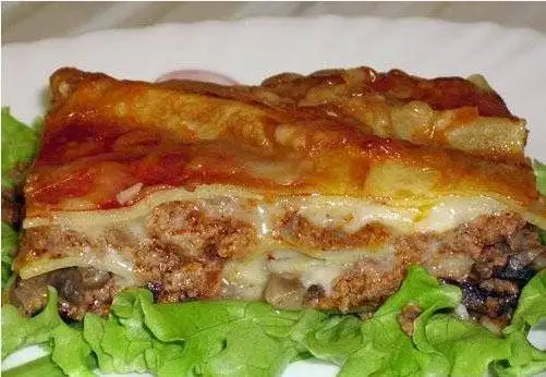 Лазанья на грибном отваре