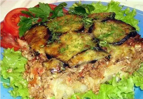 Запеканка из картофеля и баклажанов