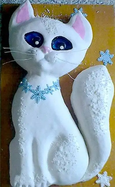 Торт Кошка (барельеф мастер класс)