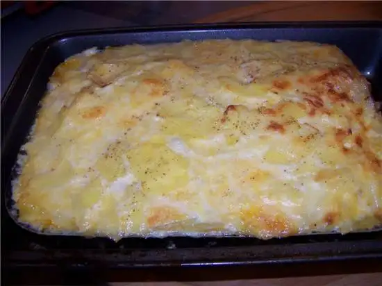 Картофельный гратен с мясным фаршем