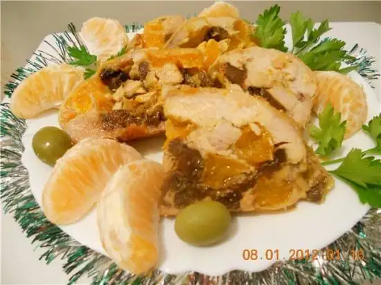 Курица с мандаринами