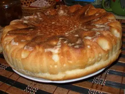 Пирог постный с картофельно гречневой начинкой