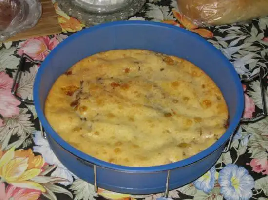 Кекс быстрый с грибами и сыром