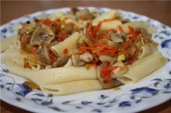 Макароны с грибами