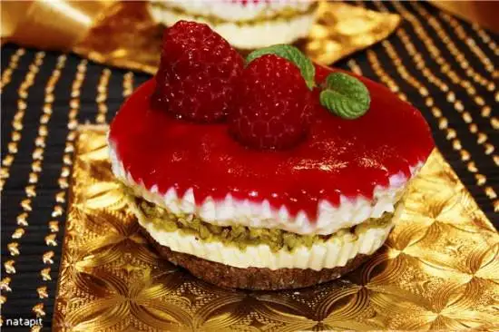 Мини чизкейки с малиновым желе