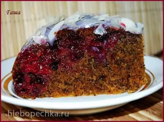 Пирог вишнево-маковый с орехами (духовка, мультиварка)