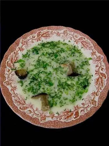 Окрошка с грибами