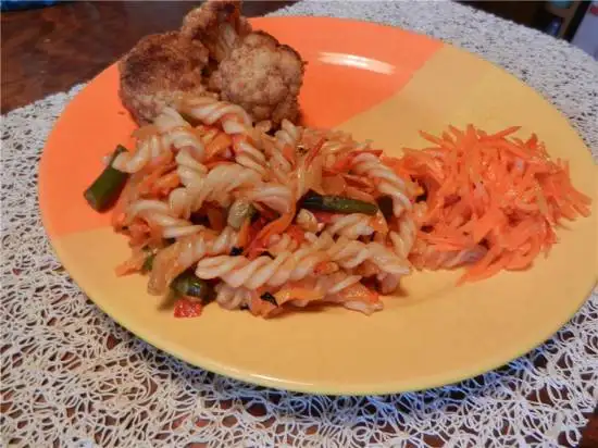 Рисовые спиральки с овощами