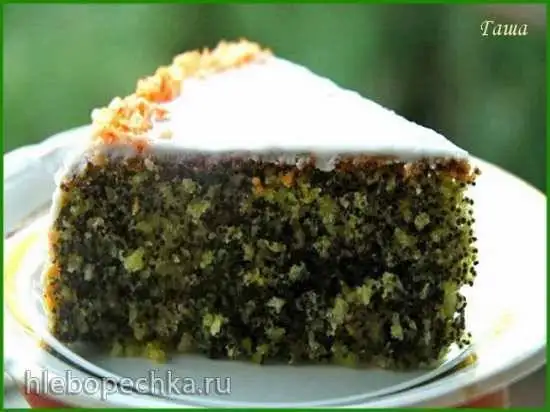 Торт маково-кокосовый