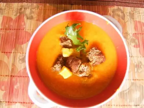 Тыквенный суп-пюре с апельсинами