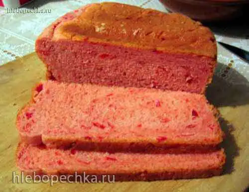 Хлеб с йогуртом и вишневым вареньем (хлебопечка)