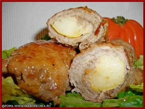 Рулеты мясные с грушей