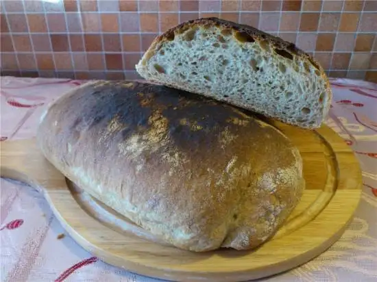 Чиабатта Ciabatta integrale, по ускоренной технологии за 3.5 часа (духовка)